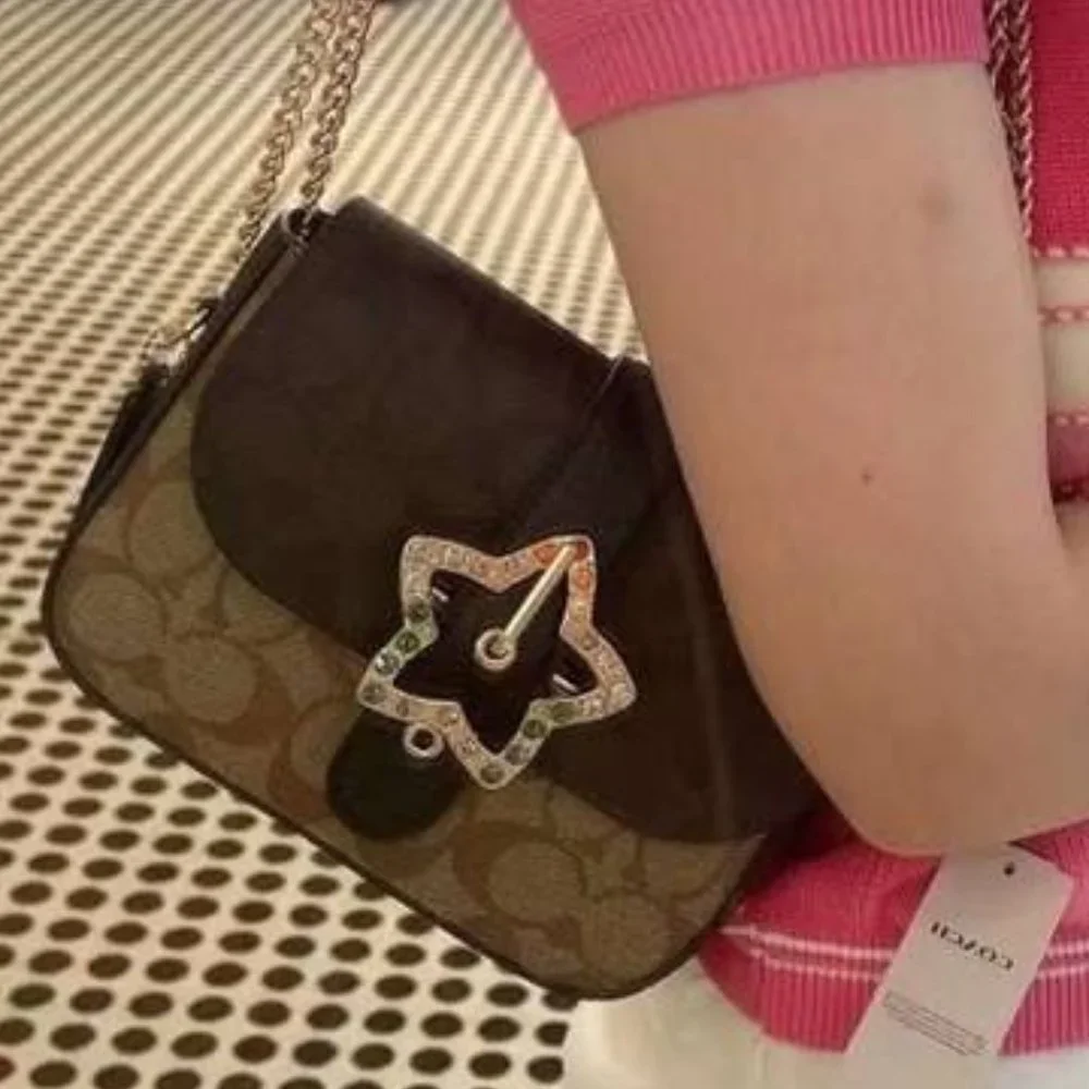 NWT COACH C7013 Gemma Crossbody In Blocked Signature Canvas With Star Buckle - Picture 14 of 16